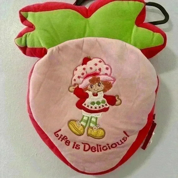STRAWBERRY SHORTCAKE  Bag and Backpack Carrying Bag Pink Green - Picture 2 of 5